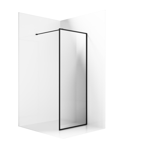 Душевая перегородка Ambassador Walk-in 15031218 100х200 стекло прозрачное профиль черный